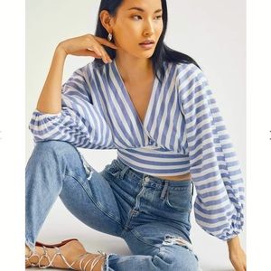 Anthropologie Dolan Crop Blouse